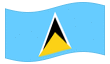 Geanimeerde vlag St Lucia