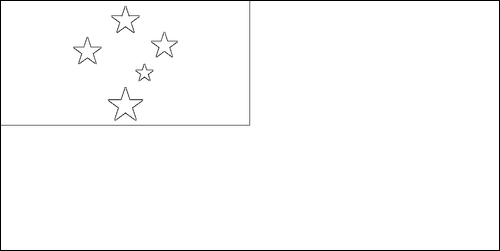 Omtrek van de vlag van Samoa om in te kleuren