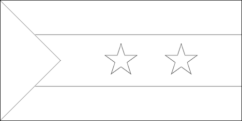 Omtrek van de vlag van São Tomé en Principe om in te kleuren