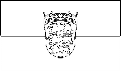 Omtrek van de vlag van Baden-Württemberg om in te kleuren