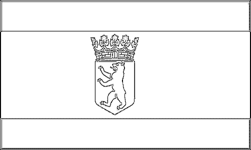 Omtrek van de vlag van Berlijn om in te kleuren