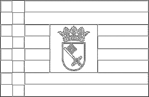 Omtrek van de vlag van Bremen om in te kleuren