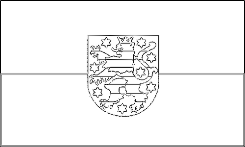 Omtrek van de vlag van Thüringen om in te kleuren