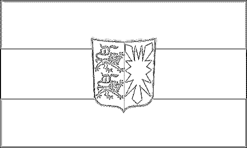 Omtrek van de vlag van Sleeswijk-Holstein om in te kleuren