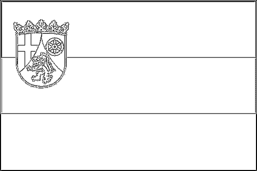 Omtrek van de vlag van Rijnland-Palts om in te kleuren