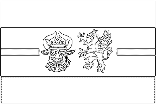 Omtrek van de vlag van Mecklenburg-Vorpommern om in te kleuren