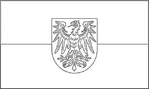 Omtrek van de vlag van Brandenburg om in te kleuren