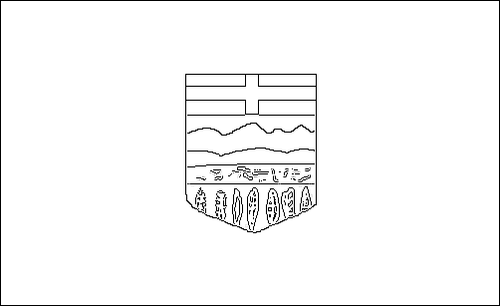 Omtrek van de vlag van Alberta om in te kleuren