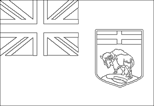 Omtrek van de vlag van Manitoba om in te kleuren