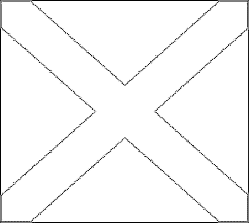 Omtrek van de vlag van Alabama om in te kleuren