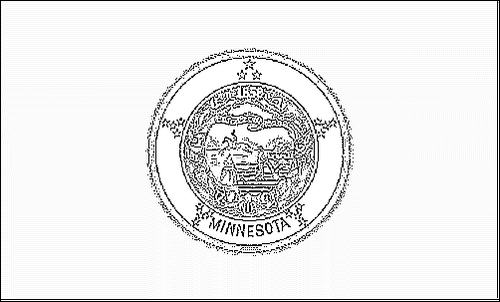 Omtrek van de vlag van Minnesota om in te kleuren