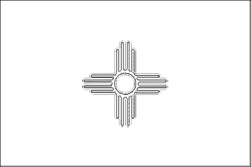 Omtrek van de vlag van Nieuw-Mexico om in te kleuren