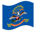 Geanimeerde vlag Noord-Dakota (North Dakota)