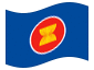 Geanimeerde vlag ASEAN (Associatie van Zuidoost-Aziatische Staten)