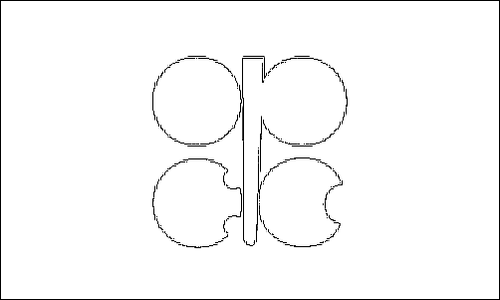 Omtrek van de vlag van OPEC (Organisatie van olie-exporterende landen) om in te kleuren
