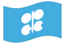 Geanimeerde vlag OPEC (Organisatie van olie-exporterende landen)