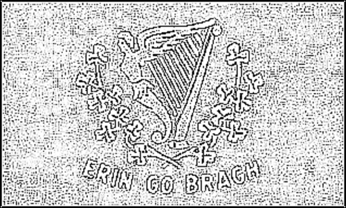 Omtrek van de vlag van Erin ga Bragh om in te kleuren