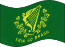 Zwaaien Erin go Bragh vlag statisch