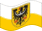 Zwaaien Neder-Silezië (Pruisische provincie) vlag statisch