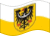 Zwaaien Neder-Silezië (Pruisische provincie) vlag statisch