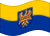 Zwaaien Opper-Silezië (Pruisische provincie) vlag statisch