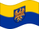 Zwaaien Opper-Silezië (Pruisische provincie) vlag statisch