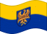 Zwaaien Opper-Silezië (Pruisische provincie) vlag statisch
