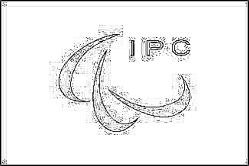 Omtrek van de vlag van Internationaal Paralympisch Comité (IPC) om in te kleuren