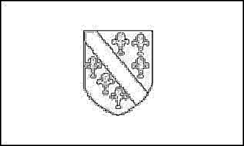 Omtrek van de vlag van Bosnië en Herzegovina (1992) om in te kleuren
