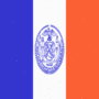 New York-Vlag vierkant