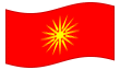 Geanimeerde vlag Macedonië (1992-1995)