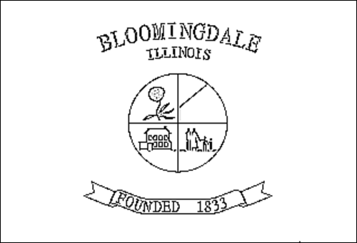 Omtrek van de vlag van Bloomingdale om in te kleuren