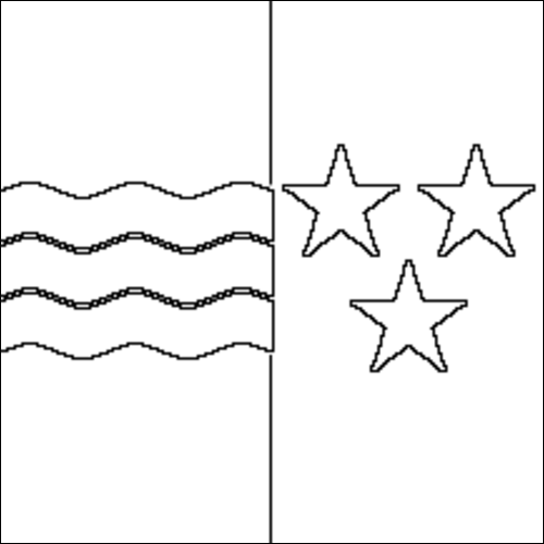 Omtrek van de vlag van Aargau om in te kleuren