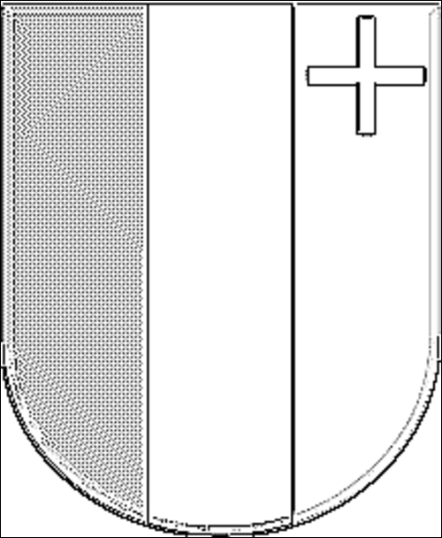 Omtrek van de vlag van Neuchâtel / Neuchatel om in te kleuren