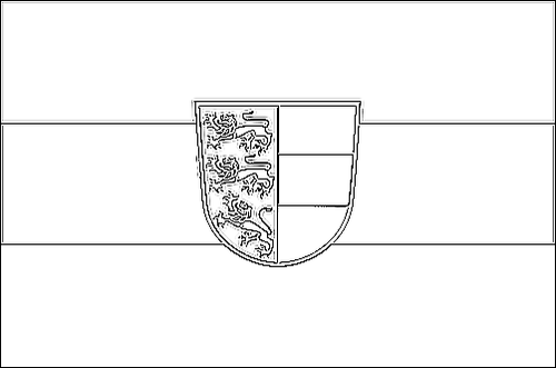 Omtrek van de vlag van Karinthië (dienstvlag) om in te kleuren