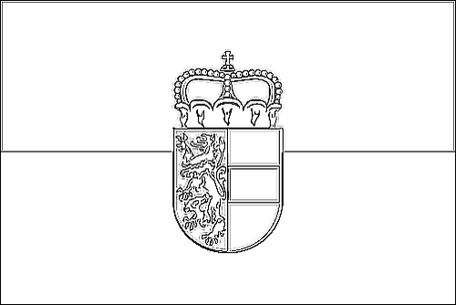 Omtrek van de vlag van Salzburg (dienstvlag) om in te kleuren