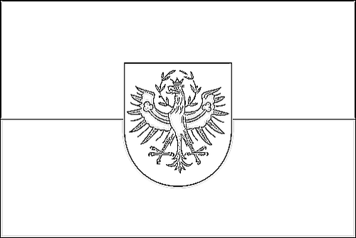 Omtrek van de vlag van Tirol (dienstvlag) om in te kleuren