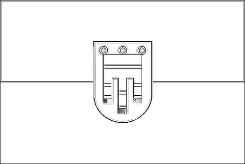 Omtrek van de vlag van Vorarlberg (dienstvlag) om in te kleuren