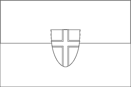 Omtrek van de vlag van Wenen (dienstvlag) om in te kleuren