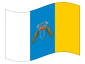 Geanimeerde vlag Canarische Eilanden