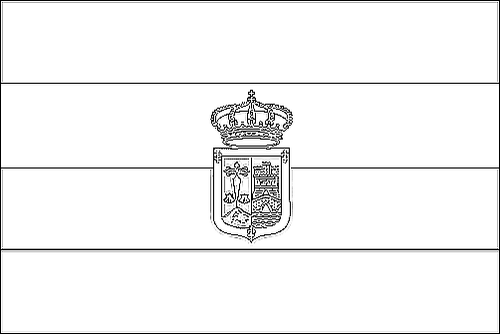 Omtrek van de vlag van La Rioja om in te kleuren