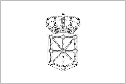 Omtrek van de vlag van Navarra om in te kleuren
