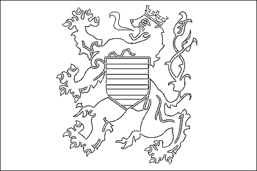 Omtrek van de vlag van Limburg om in te kleuren