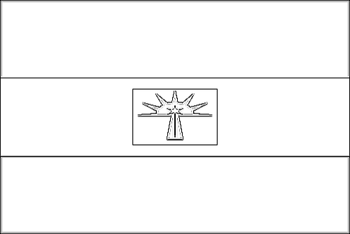 Omtrek van de vlag van Barinas om in te kleuren