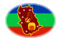 Amazonas-Vlag als ovaal vignet