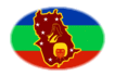 Amazonas-Vlag als ovaal vignet