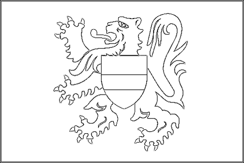 Omtrek van de vlag van Vlaams-Brabant om in te kleuren