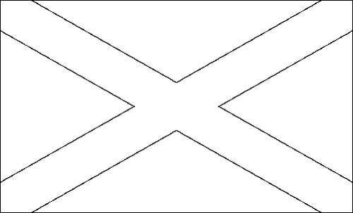 Omtrek van de vlag van Tenerife om in te kleuren