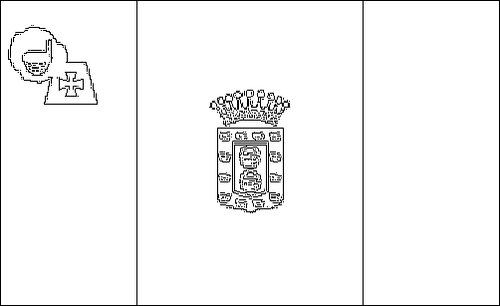 Omtrek van de vlag van La Gomera om in te kleuren