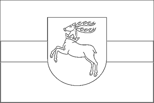 Omtrek van de vlag van Lublin (Lubelskie) om in te kleuren